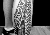 chân xăm hình Side Leg Tattoo